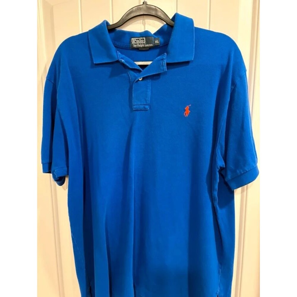 Polo Ralph Lauren Men's Royal Blue Mesh Pique Short Sleeve Polo XL